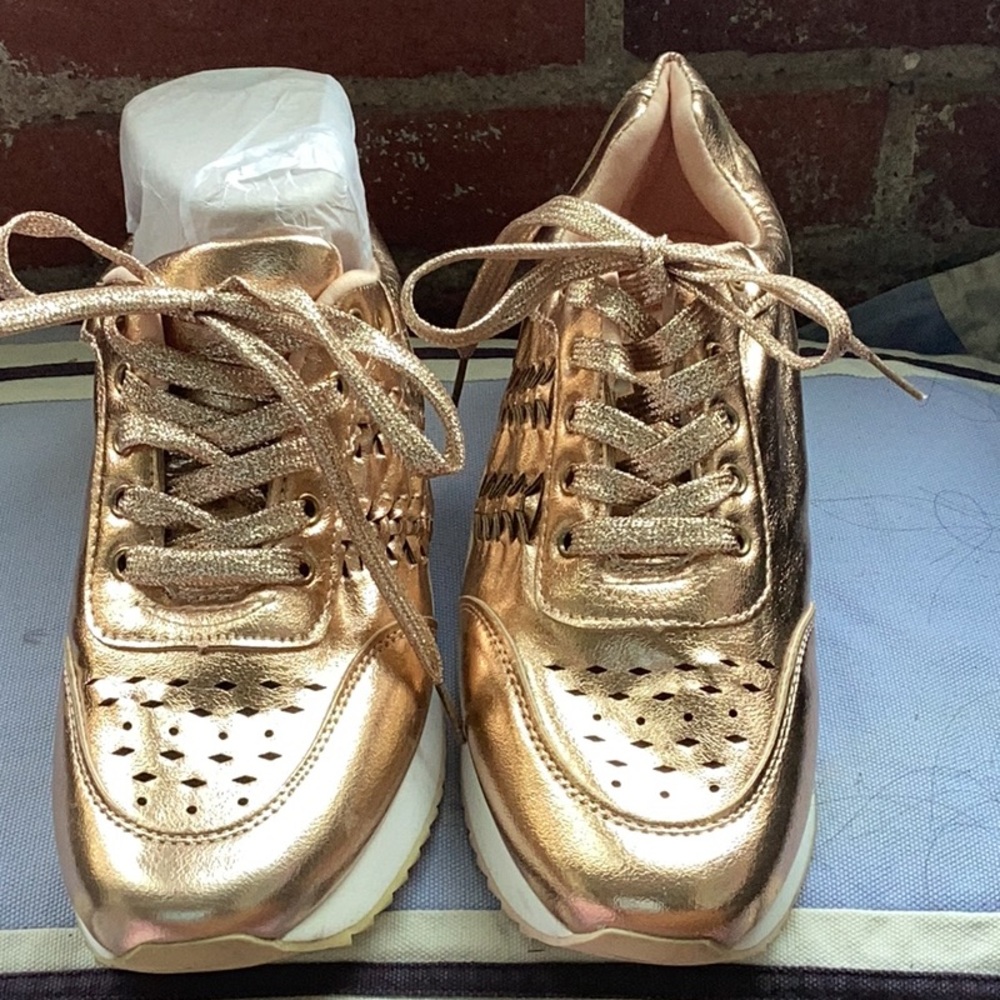Gold Women's Sneakers purchased in Rome Italy
